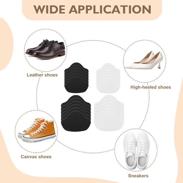 12 Paires De Coussinets De Talon En Cuir – Autocollants Confortables Pour Chaussures – Anti-frottement, Anti-ampoules