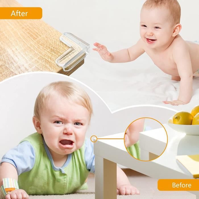 MEIJO Protection Meuble Bébé Transparent, Silicone Coin de Table Protection  Bébé avec 4-8 Protection Angle Bebe, Pré-adhésif [363] - Cdiscount  Puériculture & Eveil bébé