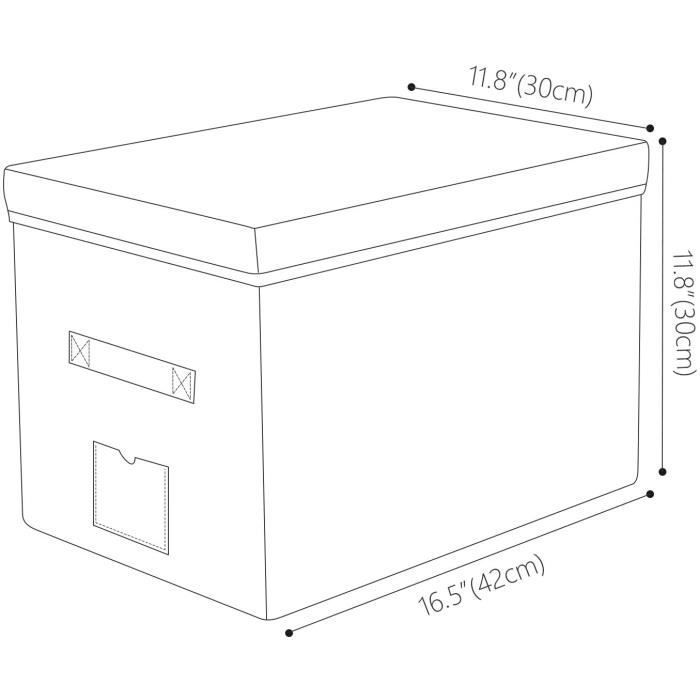 Lot De 2 Boîtes De Rangement 30X30X30 - Compatible Avec Ikea Kallax - Cube  De Rangement Pliable Panieres Rangement Deco Boite[u2880] - Cdiscount Maison