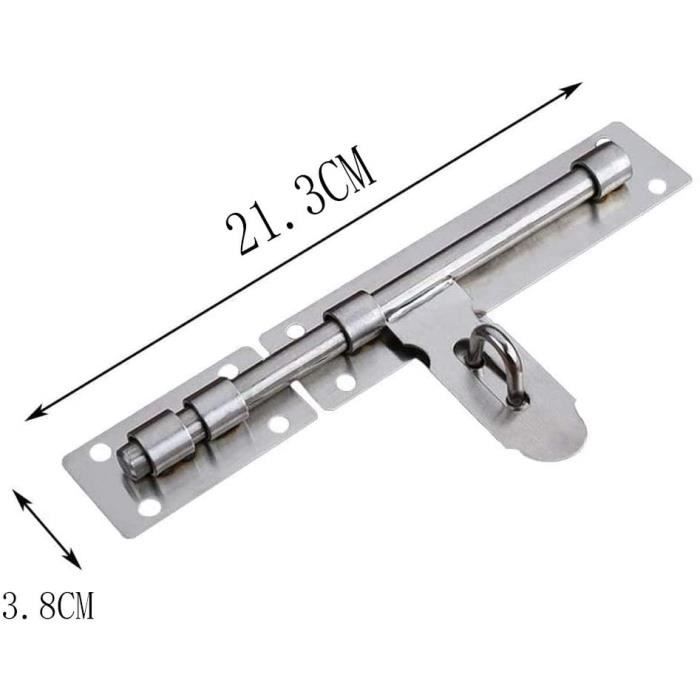 Verrou Porte en Acier Inox Loquet Porte Antirouille Verrou Porte Coulissante Visser Verrou de Scurit Fermeture Porte Loquet PZCC - Bricolage