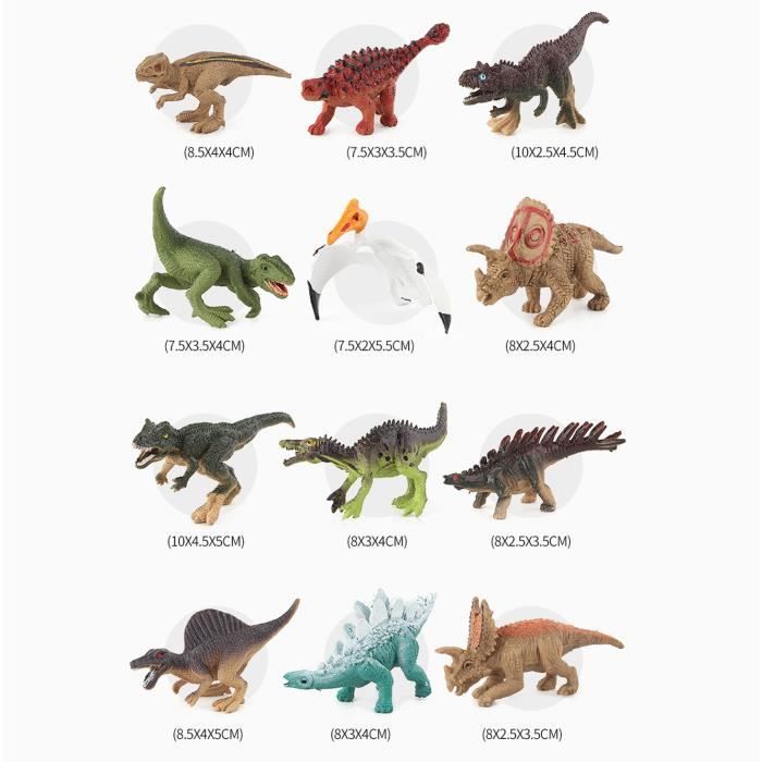 ZOSIGN Jouet Dinosaure, 12 Pièces Figurines Réalistes, Mini Dinosaures, Jouets Éducatifs pour Enfants, Cadeau d'Anniversaire