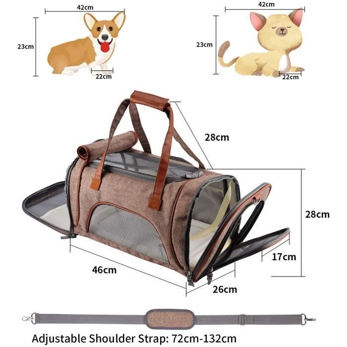 Sac de transport chat homologue avion cabine - Cdiscount