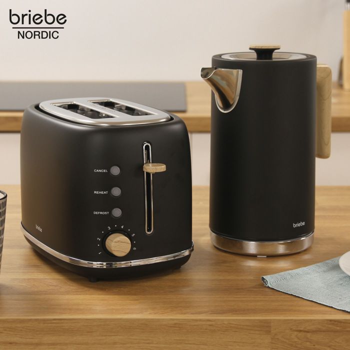 Elegance Ensemble Grille Pain 2 Fentes Bouilloire 1,7L Cafetière Filtre 10 Tasse Briebe