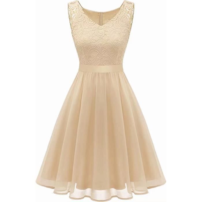 robe cocktail mi longue mousseline