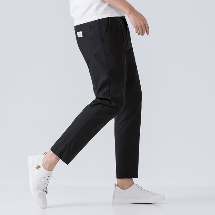 Pantalon Coton Homme LéGer pour éTé avec Pochettes Stretch VêTement Pantalon  Lin Homme Grande Taille Ample Leger Pantalon éTé Homme Leger Fluide Indoor  Basic Pant Baggy Conservatrice : : Mode