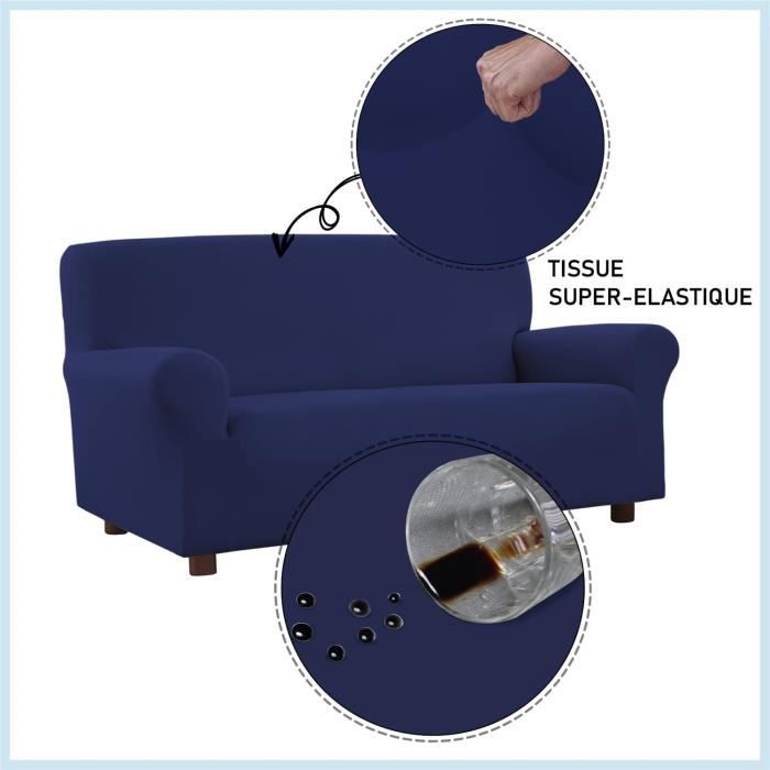 Banzaii Housse De Canapé 4 Places Extensible Antidérapante – Gris, Fabriquée En Italie