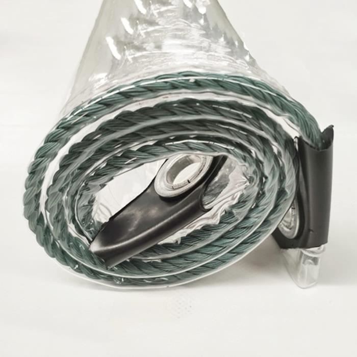 Bâche Transparente Extérieur avec Oeillets, Bâche en Plastique PVC Bâche  Imperméable Transparente Indéchirable et Coupe-Vent
