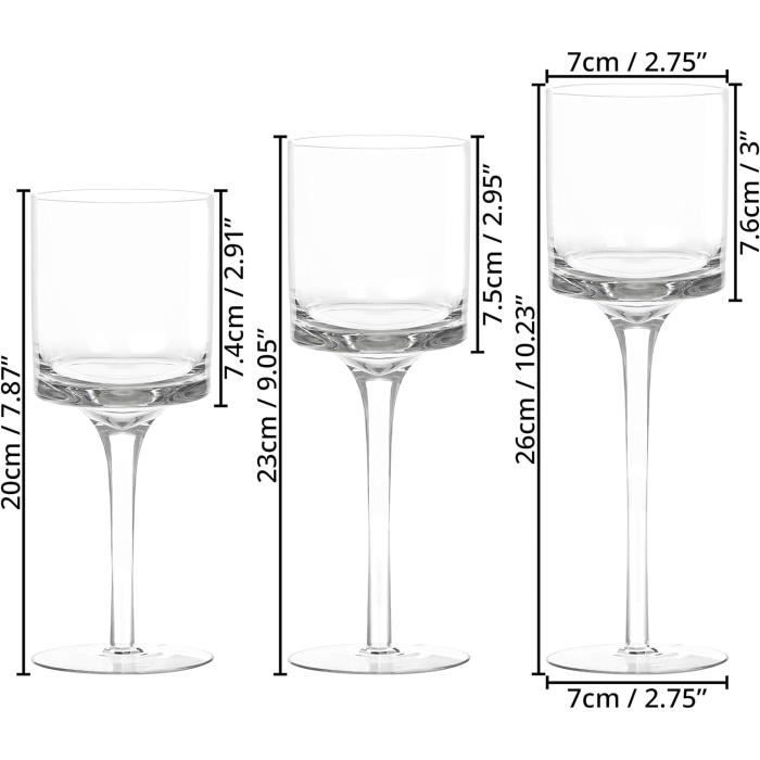 Bougie IKEA Abat-jour Cylindrique Verre Transparent Ouvert - Bougeoir Cheminée Pour Bougies Pilier, Mariage & Déco
