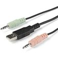 StarTech.com Commutateur KVM HDMI a 2 ports avec cables incorpores - USB 4K 60Hz-2