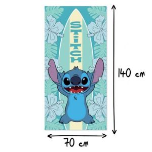 Serviette de plage - AYMAX - Lilo et Stitch - 70x140cm - Multicolore - Coton naturel - Maison
