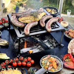 Grille Barbecue Rond Campingaz 40cm - Double Manche Bois | Pour Camping, Feu