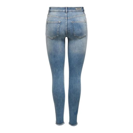Short Jean ONLY ONLBLUSH Taille Moyenne - Regular Fit, 92% Coton | Style Décontracté, Poches Pratiques