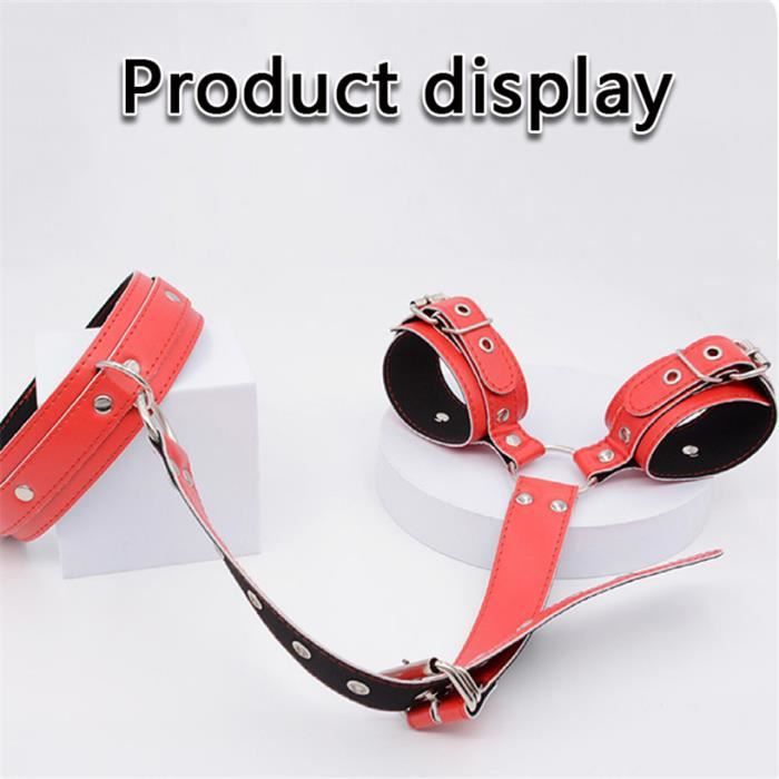 Kit BDSM Bondage - Menottes Poignets/cheville, Attache Lit, Jeu érotique, Neuf