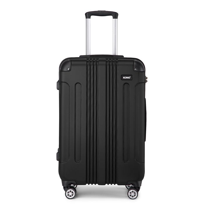 Valise Cabine Kono 57cm Rigide ABS - 4 Roues 360° - Serrure TSA - Jaune - Idéale Voyage
