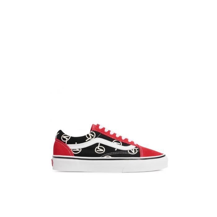 Vans homme noir et rouge deals