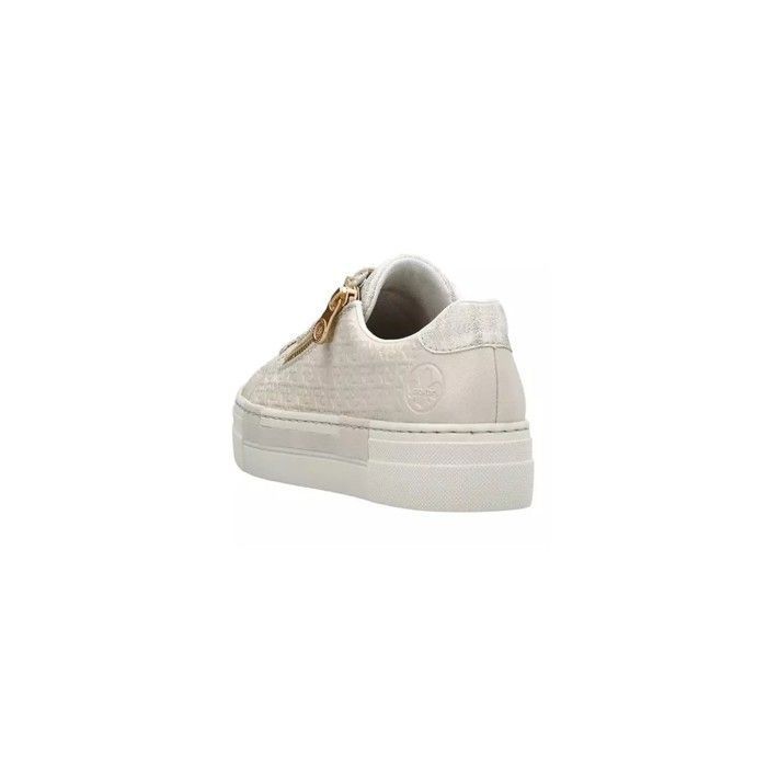 Baskets plateforme Rieker Femme Blanc Fermeture éclair