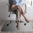 NOVA FORMA Protection de sol design & anti-rayures – Tapis de chaise pour parquet, carrelage, etc. – 116 x 150 cm, gris-3