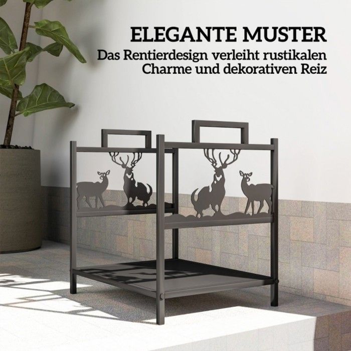 Panier à Bûches Pour Rangement Intérieur – Porte-Bûches En