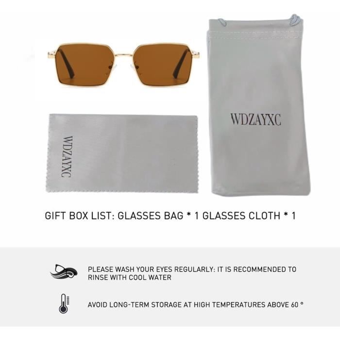 Lunettes De Soleil Polygonales Tendance Homme Femme - Cadre Métal Léger Protection UV