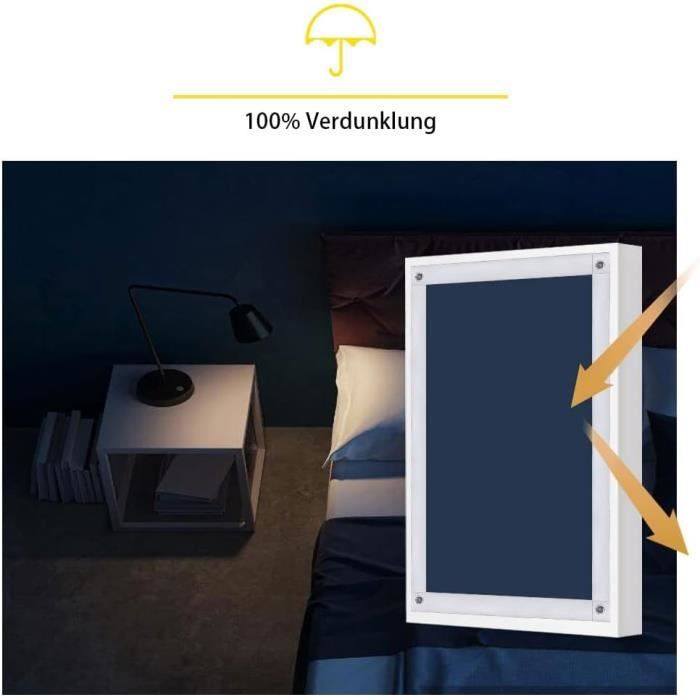 Store Pour Fenêtre.rideau Occultant Avec Ventouses.sans Perçage Protection Solaire.noir.60x73cm