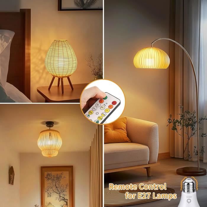 Ampoule LED E27 Avec Batterie Rechargeable - Télécommande, 7W, 3 Températures, Minuterie - Pour Camping, Urgence - 5