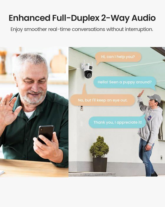 Camera Surveillance Wifi Exterieure Sans Fil,2K 3Mp Camera Solaire Avec Batterie,360°Pan-Tilt