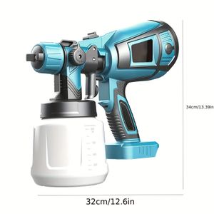 Pulvérisateur de peinture sans fil Dewalt compatible batterie au lithium 18 V, 20 V/60 V, pistolet HVLP pour clôture, terrasse, mur, plafonds, meubles