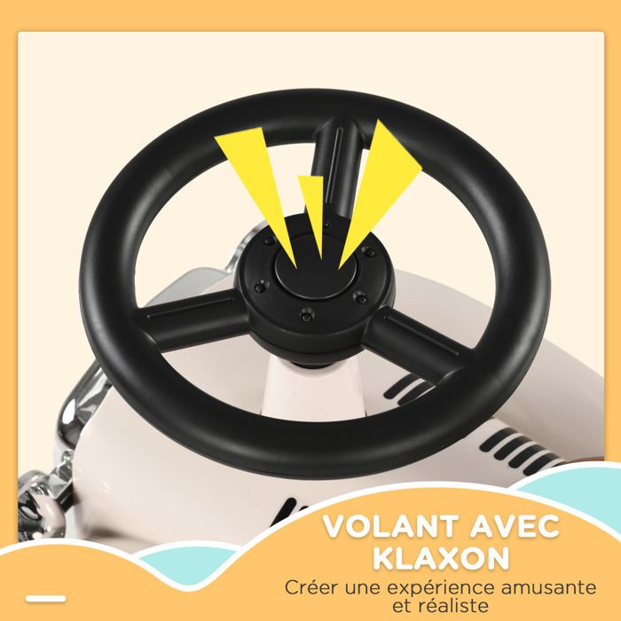 Porteur Enfant Fiat - Voiturette Interactive Avec Klaxon Et Rangement | Dès 12 Mois Jusqu'à 25kg