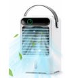 Climatiseur Mobile Silencieux, Climatiseurd'air par évaporation Portable, Ventilateur de Bureau, Ventilateur Humidificateur