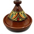Décor ethnique Tajine Pot en Terre Cuite Plat marocain 35cm 0705211300-0