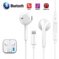 Ecouteurs filaires Bluetooth Ecouteurs Ecouteurs pour iPhone 7 8 Plus X XR XS Max blanc-0