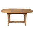 Table à manger de jardin extensible - Teck - BYBLOS II de MYLIA - 4/6 places - 120/170 cm-0