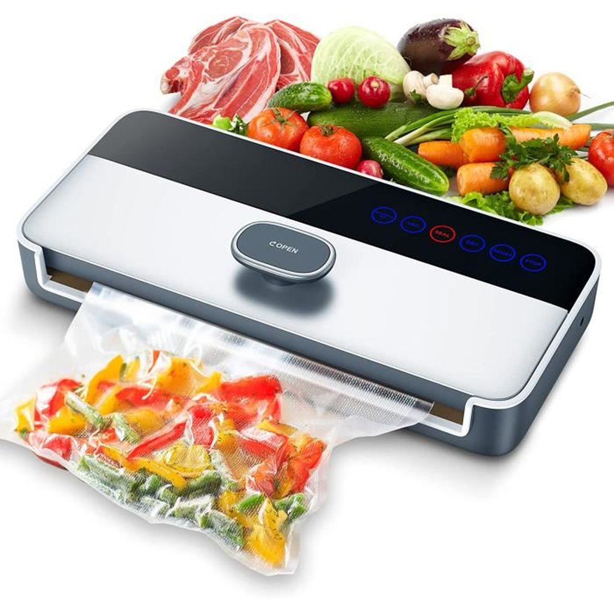 Machine Sous Vide Alimentaire 5 en 1 gris noir Cdiscount Maison