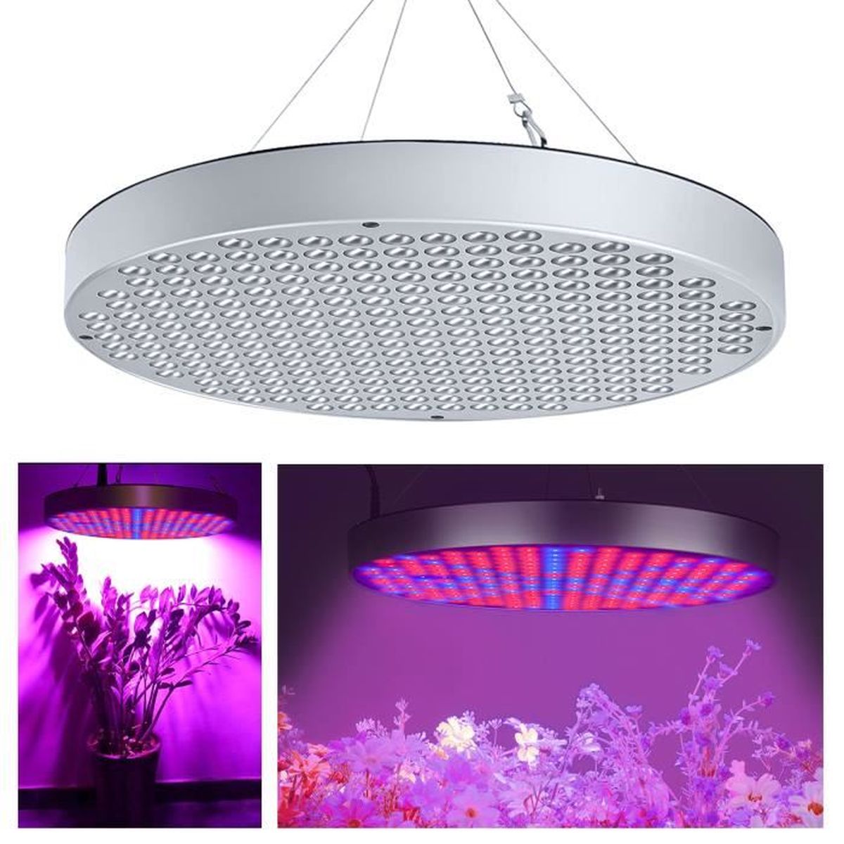 Lampe Horticole LED Croissance Plantes 225 LEDs - Spectre Complet 40W équivalent 1000W - Pour Culture Intérieur, Hydroponie Et Semis