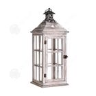 INNOVTEC INN Bougeoir 52x21,5x21,5cm lampe à vent en bois vintage européen ornement résistant au vent bougeoir en verre en fer eteignoir a