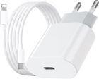 Chargeur Rapide iPhone 20W avec Câble iPhone 2M, Chargeur iPhone Rapide, Chargeur USB C pour iPhone 14/13/ 12/11/ X/ 8/7 - TECHTA