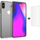 CODREAM Coque iPhone Xs Max,Etui Transparent Gel Silicone TPU Souple,Bumper Housse de Protection+1 pcs Verre Trempé