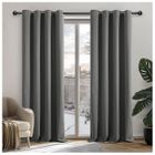 Deconovo Lot de 2 Rideaux Occultants Isolant Thermique Rideaux pour Salon et Chambre, 140x180 CM, Gris Clair