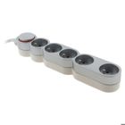 Bloc Home 5 prises 16A 2P+T câble 3m - argent - Zenitech