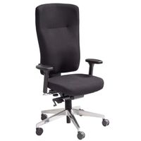 Chaise et fauteuil de bureau noir moderne en polyester  L. 70 x P. 70 x H. 118-128 cm  collection Kudlickova VIV-96818 Noir