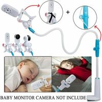 Nouveau Bébé moniteur titulaire, Support universel pour moniteur pour bébé à 360 ° Babyphone Caméra Vidéo Bébé Surveillance - Bleu