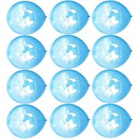 12Pcs Ballons de Terre Carte Du Monde Planète, Ballon en Latex Anniversaire Créatif Douche Décoration de Fête (Bleu Ciel)