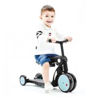 Chipolino Scooter pour Enfants Tricycle Roue All Ride 4 en 1 réglable en Hauteur, Coloris:Bleu