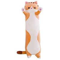Poupée de chat en peluche mignon chaton en peluche doux oreiller poupée jouet cadeau pour petite amie enfants - 90 cm