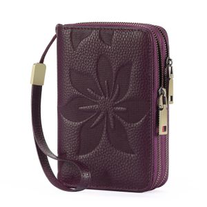 Portefeuille Femme PU Grande Capacite Porte Monnaie Zippé Porte Carte