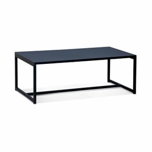 TABLE BASSE Table basse métal noir 100x50x36cm - Industrielle - pieds en métal. design 