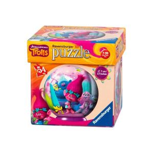 PUZZLE Puzzleball 54 Pieces Trolls Poppy Smidge Biggie Et
