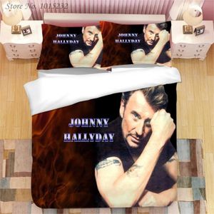 PACK LINGE DE LIT DFn-2165 Johnny Hallyday parure de lit imprimée en