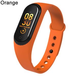 BRACELET D'ACTIVITÉ Montre connectée,Smartband thermomètre Bracelet montre intelligente hommes femmes Fitness bande intelligente - Type M4 pro Orange