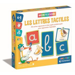 JEU D'APPRENTISSAGE Montessori - Clementoni - Les lettres tactiles - J